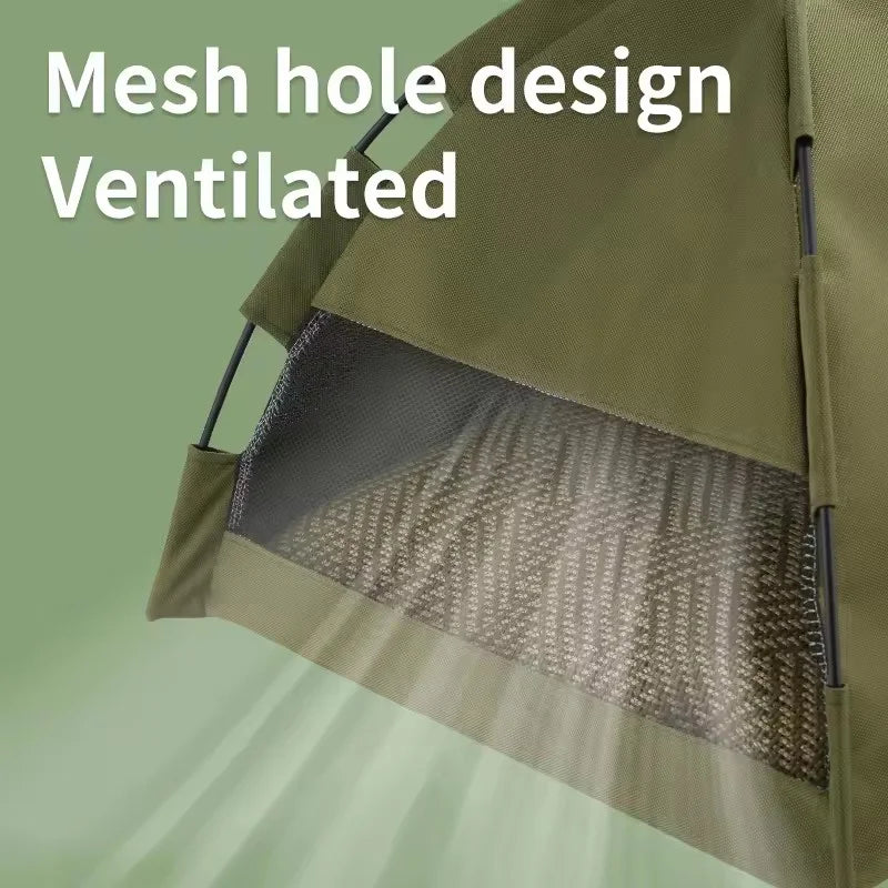 Foldable Semi Enclosed Pet Tent Detachable Washable Cat House Four Season Shelter for Indoor Outdoor Cats Dogs Sleeping Cave Bed